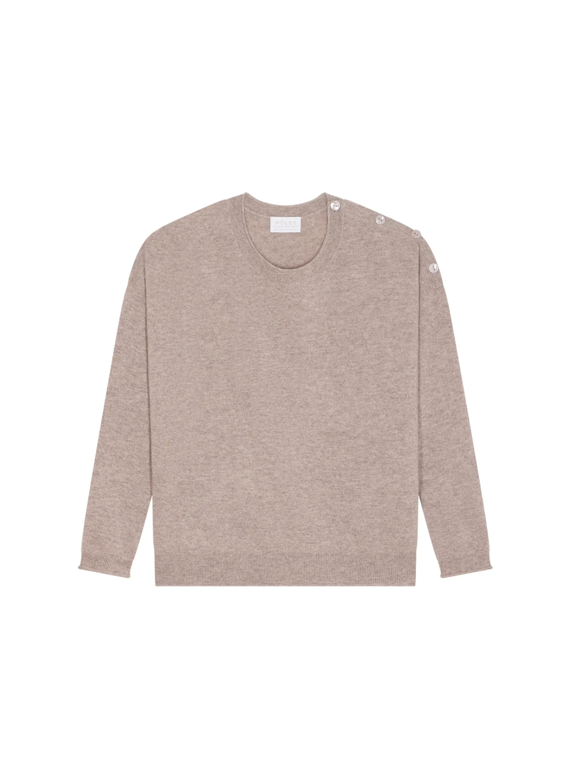 Maison Montagut Pull Ample Boutonne A Col Rond En Cachemire - Acene>Femme Pulls