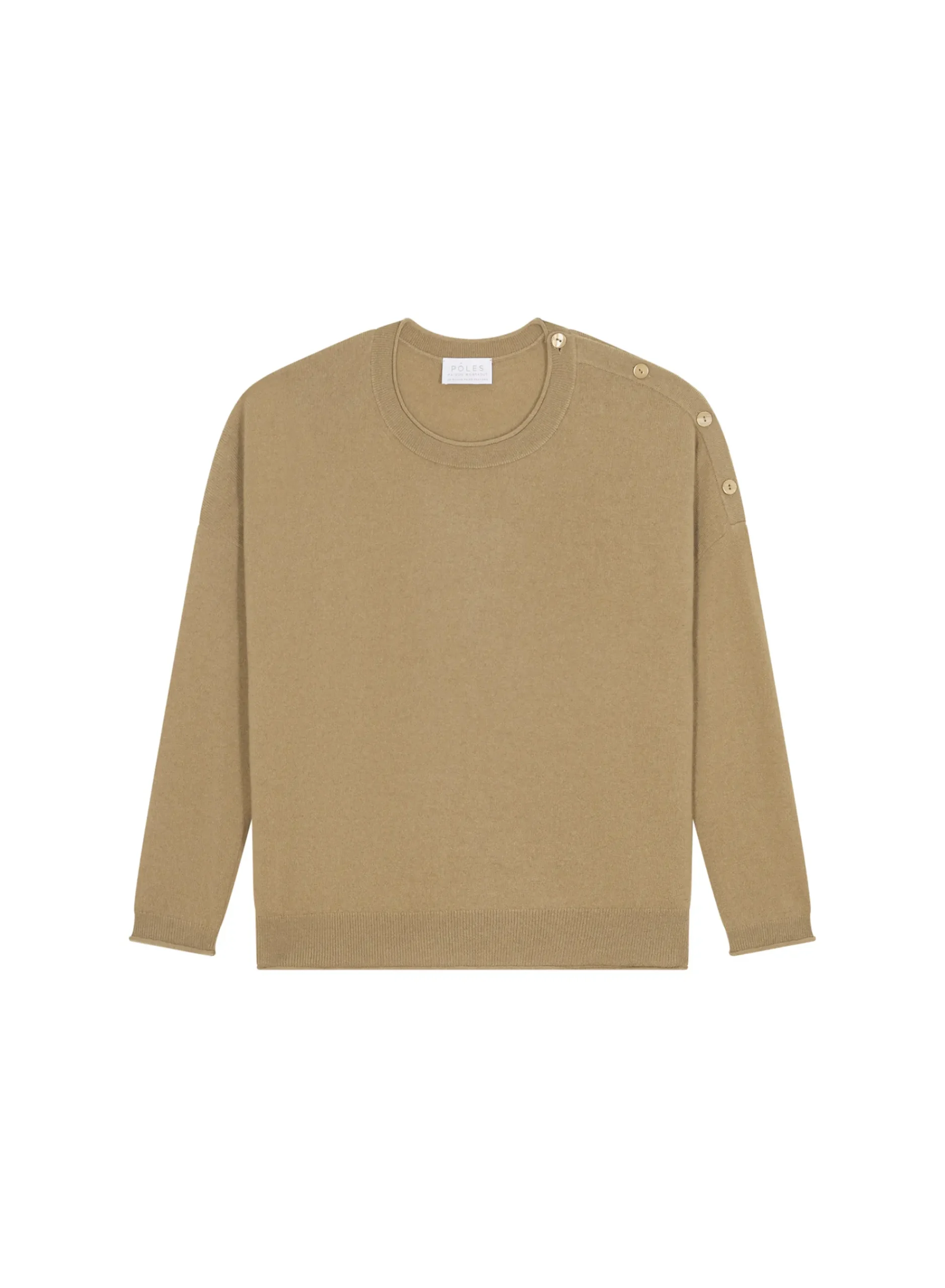 Maison Montagut Pull Ample Boutonne A Col Rond En Cachemire - Acene>Femme Pulls