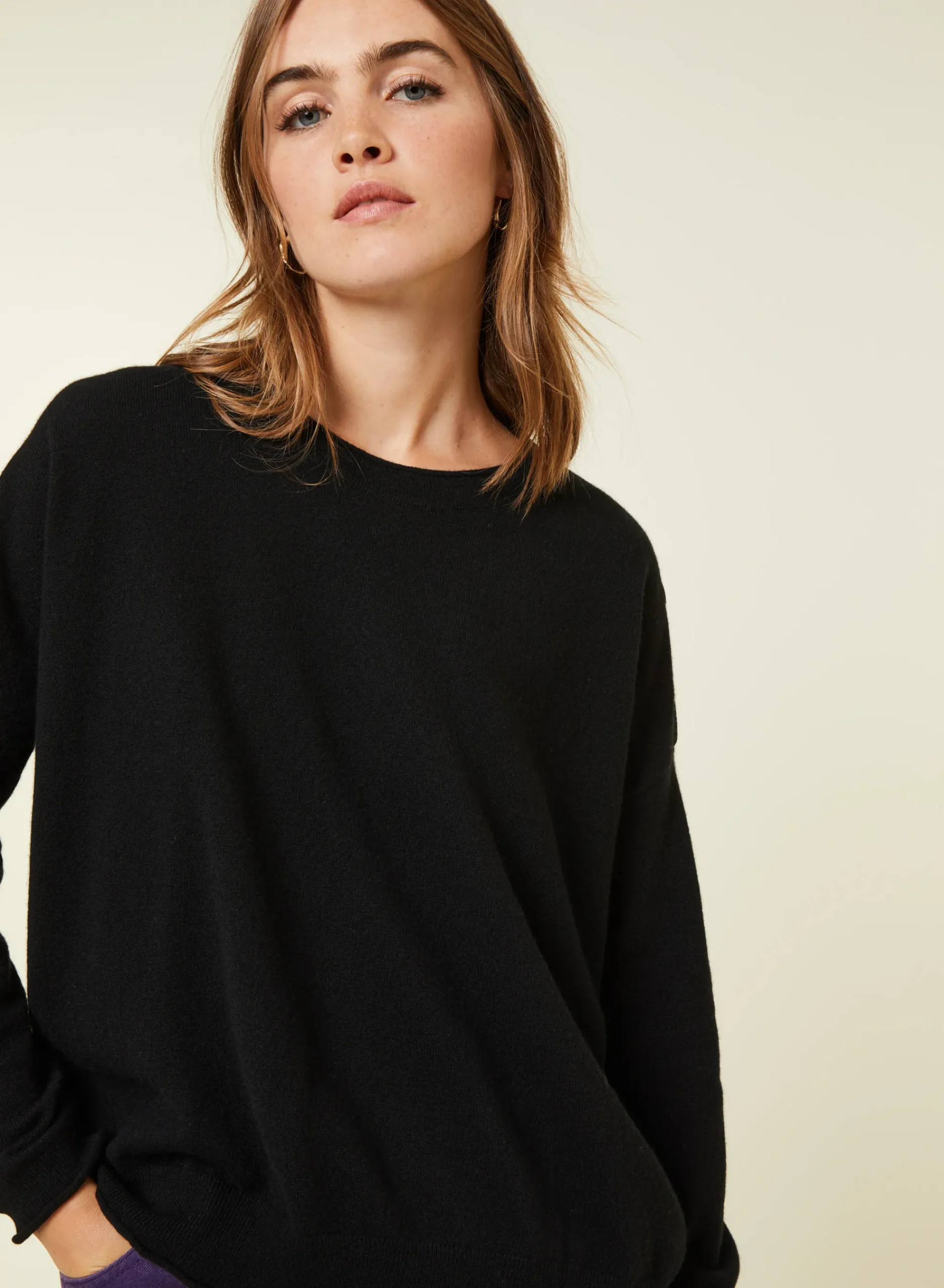 Maison Montagut Pull Ample Boutonne A Col Rond En Cachemire - Acene>Femme Pulls
