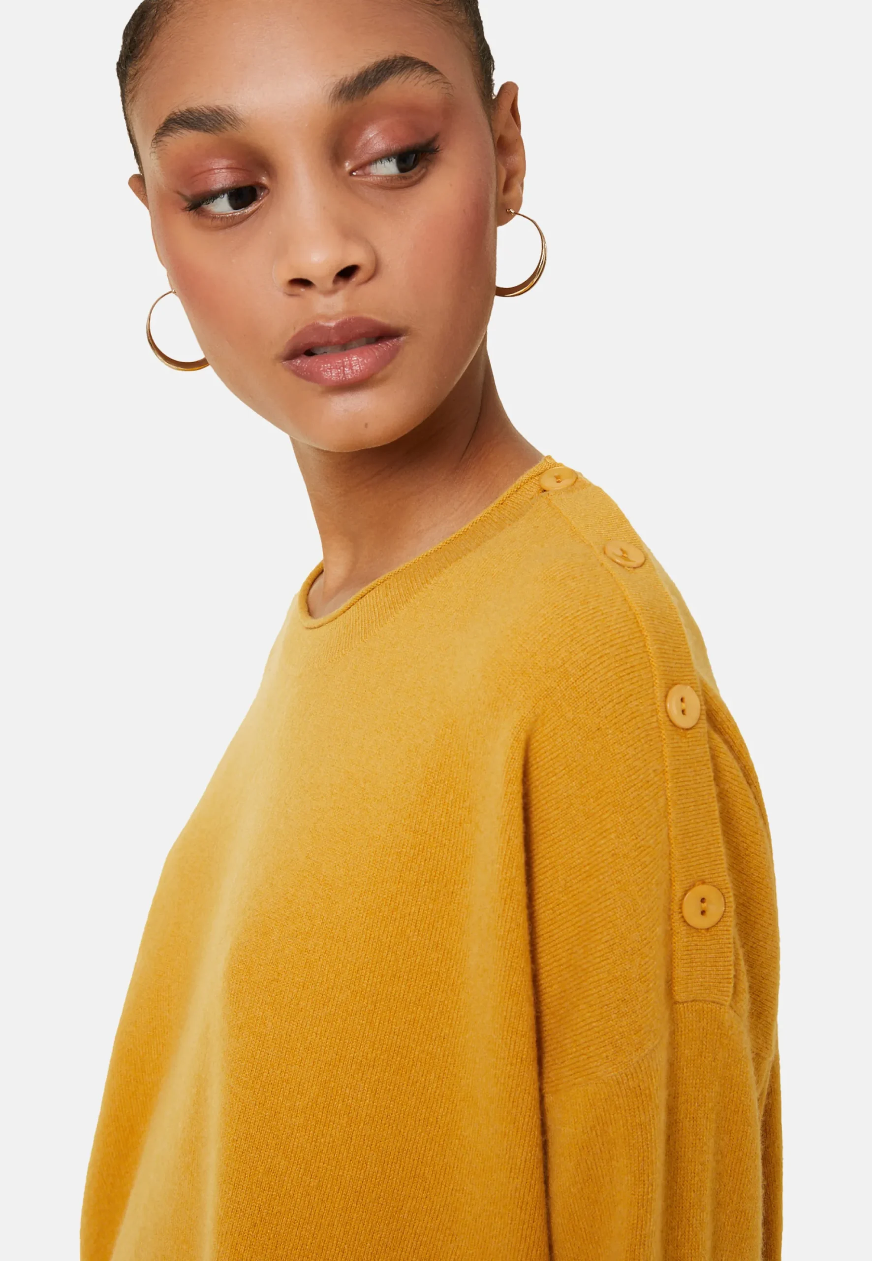 Maison Montagut Pull Ample Boutonne A Col Rond En Cachemire - Acene>Femme Pulls