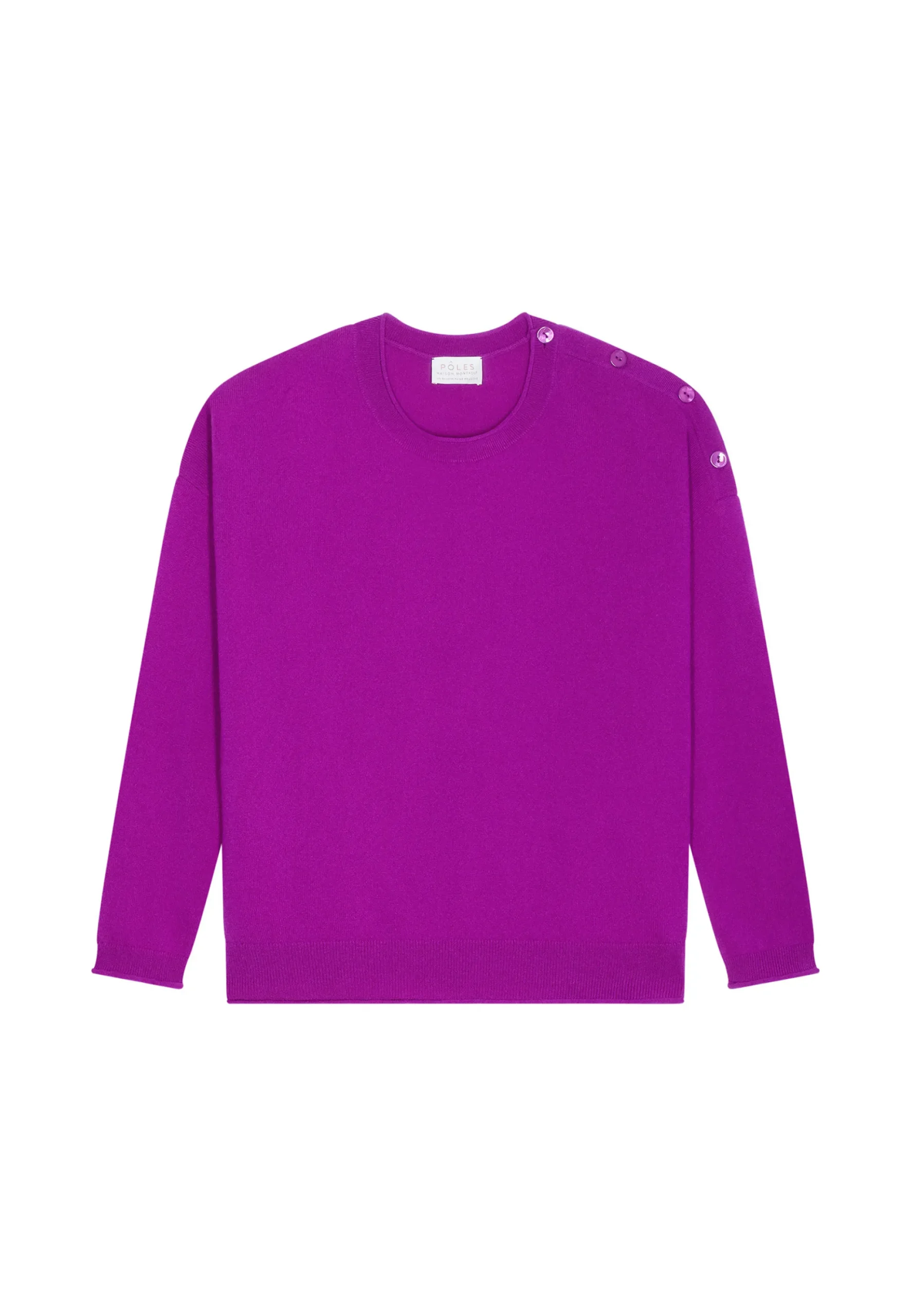 Maison Montagut Pull Ample Boutonne A Col Rond En Cachemire - Acene>Femme Pulls