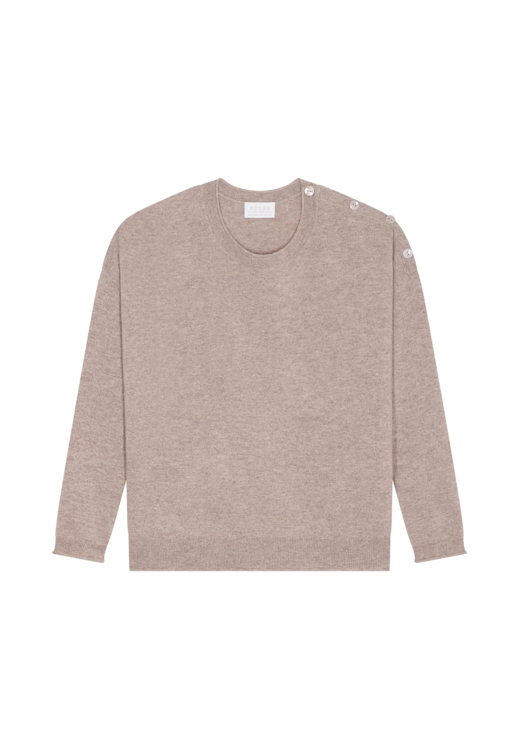 Maison Montagut Pull Ample Boutonne A Col Rond En Cachemire - Acene>Femme Pulls