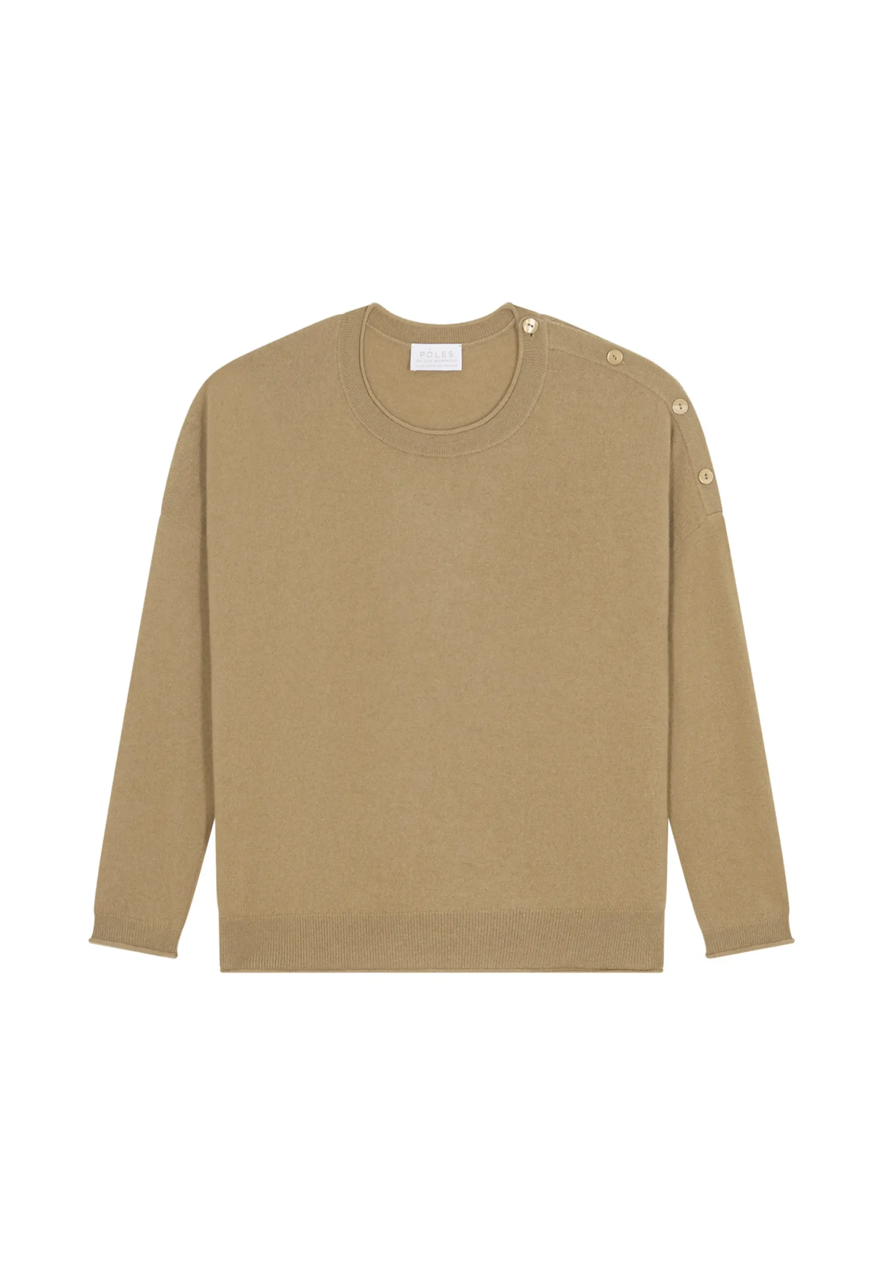 Maison Montagut Pull Ample Boutonne A Col Rond En Cachemire - Acene>Femme Pulls