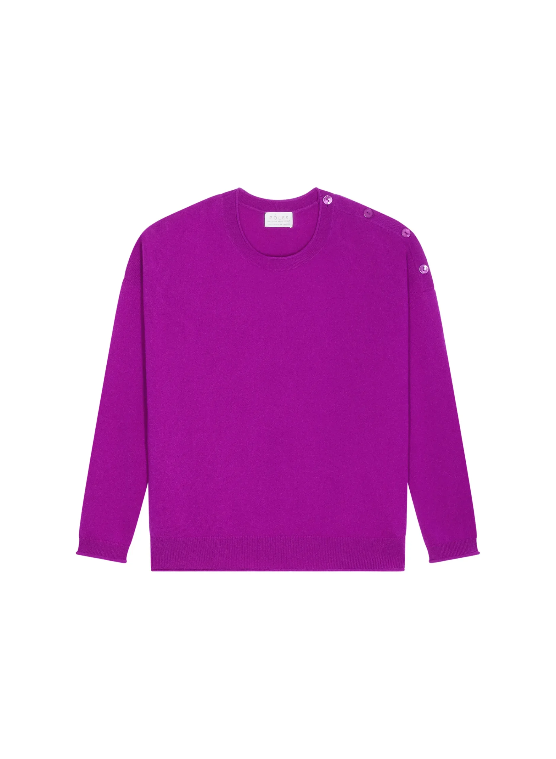 Maison Montagut Pull Ample Boutonne A Col Rond En Cachemire - Acene>Femme Pulls