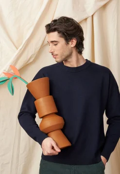 Maison Montagut Pull Ample Col Rond En Laine Merinos - Felix><noscript><img width=