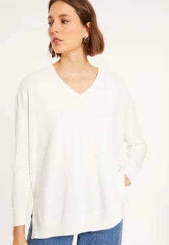 Maison Montagut Pull Ample Col V En Coton Bio - Meve><noscript><img width=