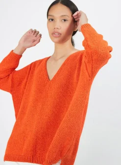 Maison Montagut Pull Ample Col V En Laine Et Soie - Baba><noscript><img width=