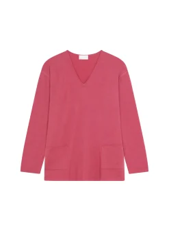 Maison Montagut Pull Ample Col V Poches Merinos - Albertine><noscript><img width=