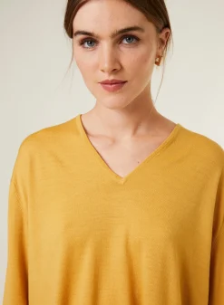 Maison Montagut Pull Ample Col V Poches Merinos - Albertine><noscript><img width=