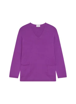 Maison Montagut Pull Ample Col V Poches Merinos - Albertine><noscript><img width=