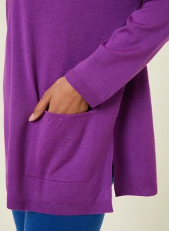 Maison Montagut Pull Ample Col V Poches Merinos - Albertine><noscript><img width=