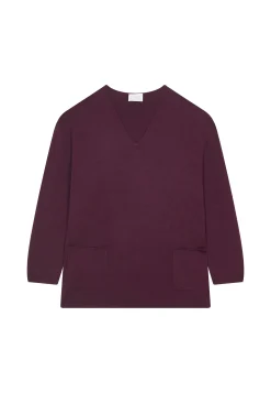 Maison Montagut Pull Ample Col V Poches Merinos - Albertine><noscript><img width=