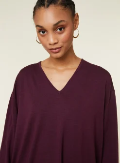 Maison Montagut Pull Ample Col V Poches Merinos - Albertine><noscript><img width=