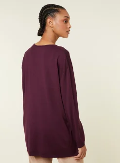 Maison Montagut Pull Ample Col V Poches Merinos - Albertine><noscript><img width=