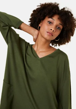 Maison Montagut Pull Ample Col V Poches Merinos - Albertine><noscript><img width=