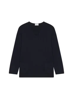 Maison Montagut Pull Ample Col V Poches Merinos - Albertine><noscript><img width=