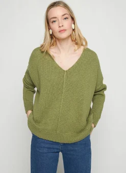 Maison Montagut Pull Ample Coton Et Lin - Thalie><noscript><img width=