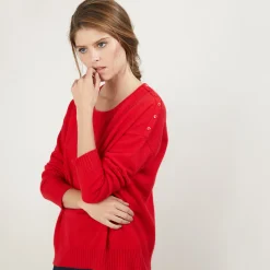 Maison Montagut Pull Ample En Cachemire Boutons Epaule - Brook><noscript><img width=