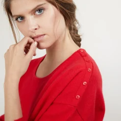 Maison Montagut Pull Ample En Cachemire Boutons Epaule - Brook><noscript><img width=