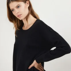 Maison Montagut Pull Ample En Cachemire Boutons Epaule - Brook><noscript><img width=