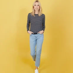 Maison Montagut Pull Bicolore En Lin Flamme - Nadege>Femme Pulls