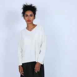 Maison Montagut Pull Cachemire Avec Fentes Cotes - Brenda>Femme Pulls