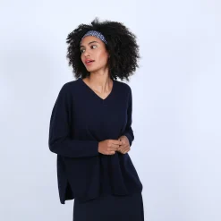 Maison Montagut Pull Cachemire Avec Fentes Cotes - Brenda><noscript><img width=