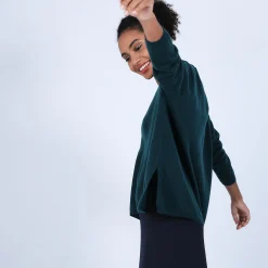 Maison Montagut Pull Cachemire Avec Fentes Cotes - Brenda><noscript><img width=