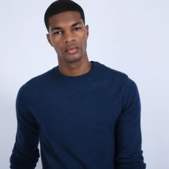 Maison Montagut Pull Cachemire Boutons Epaule - Bonifas><noscript><img width=