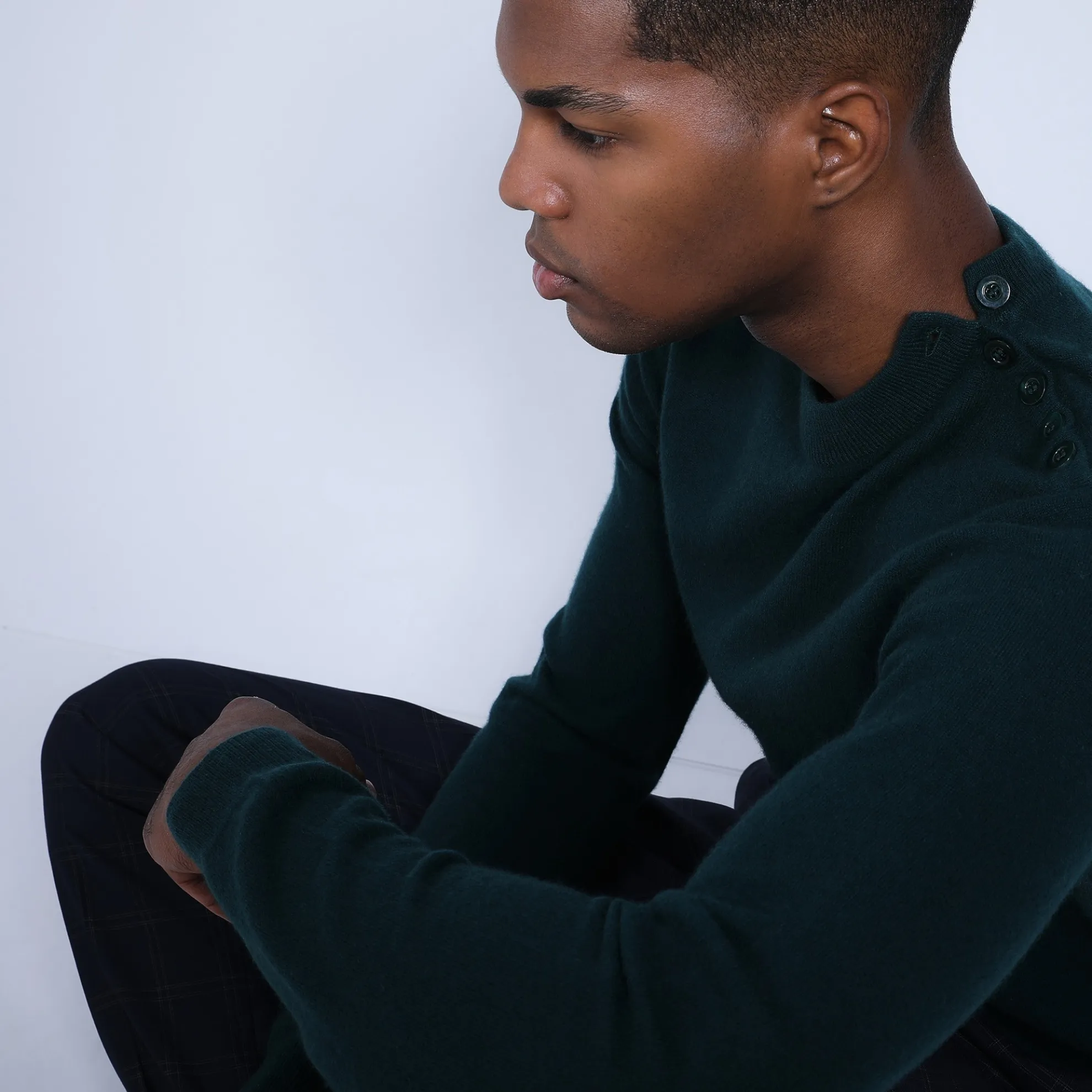 Maison Montagut Pull Cachemire Boutons Epaule - Bonifas>Homme Pulls