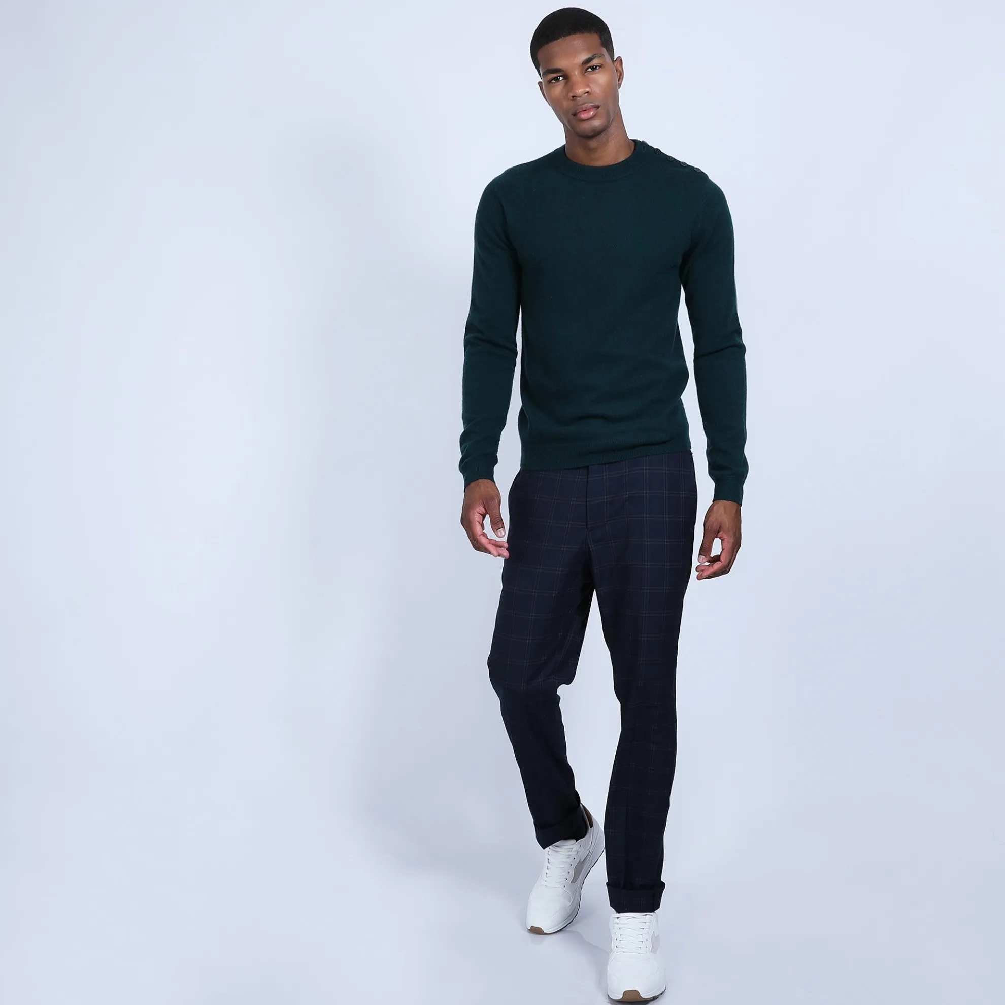Maison Montagut Pull Cachemire Boutons Epaule - Bonifas>Homme Pulls