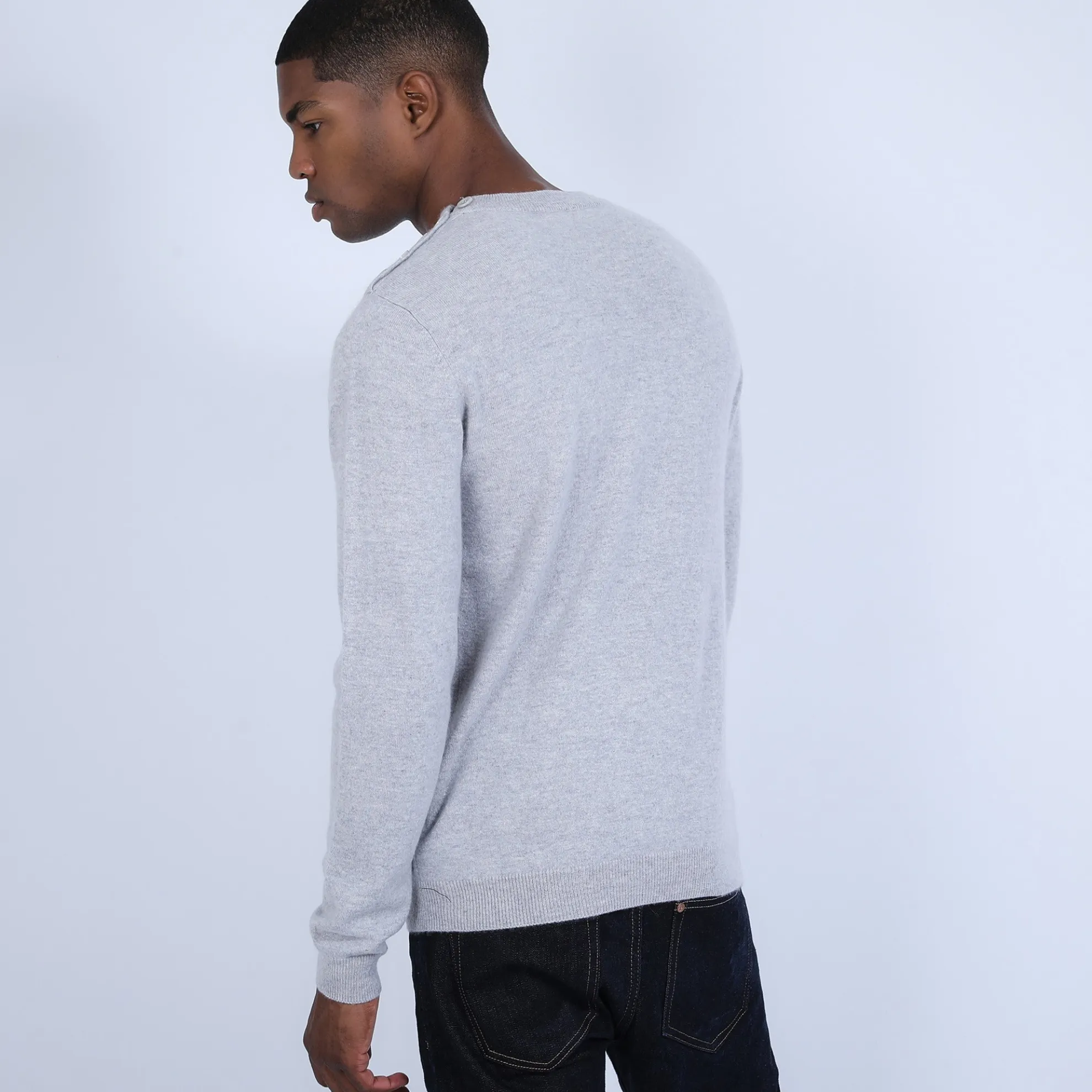 Maison Montagut Pull Cachemire Boutons Epaule - Bonifas>Homme Pulls
