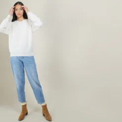 Maison Montagut Pull Col Bateau En Coton Cachemire - Felice><noscript><img width=