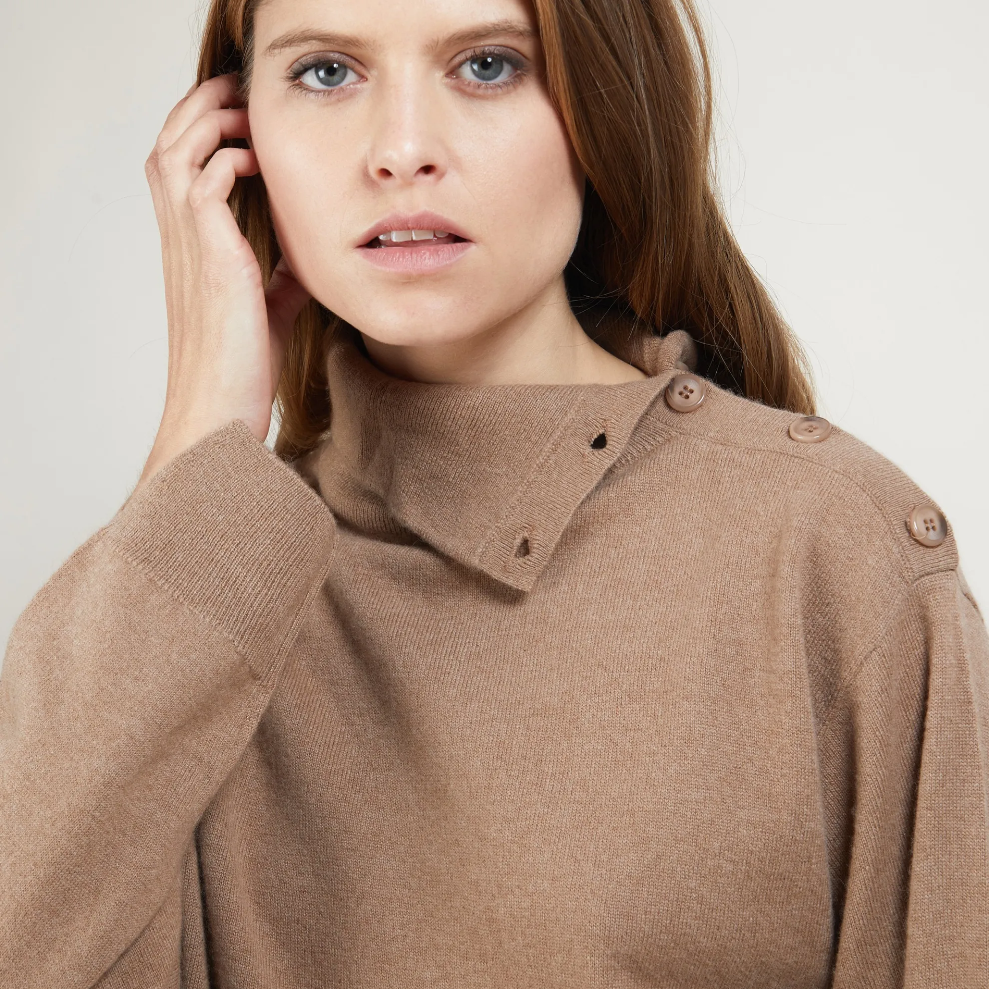 Maison Montagut Pull Col Boutonne En Cachemire - Gretel Bis>Femme Pulls