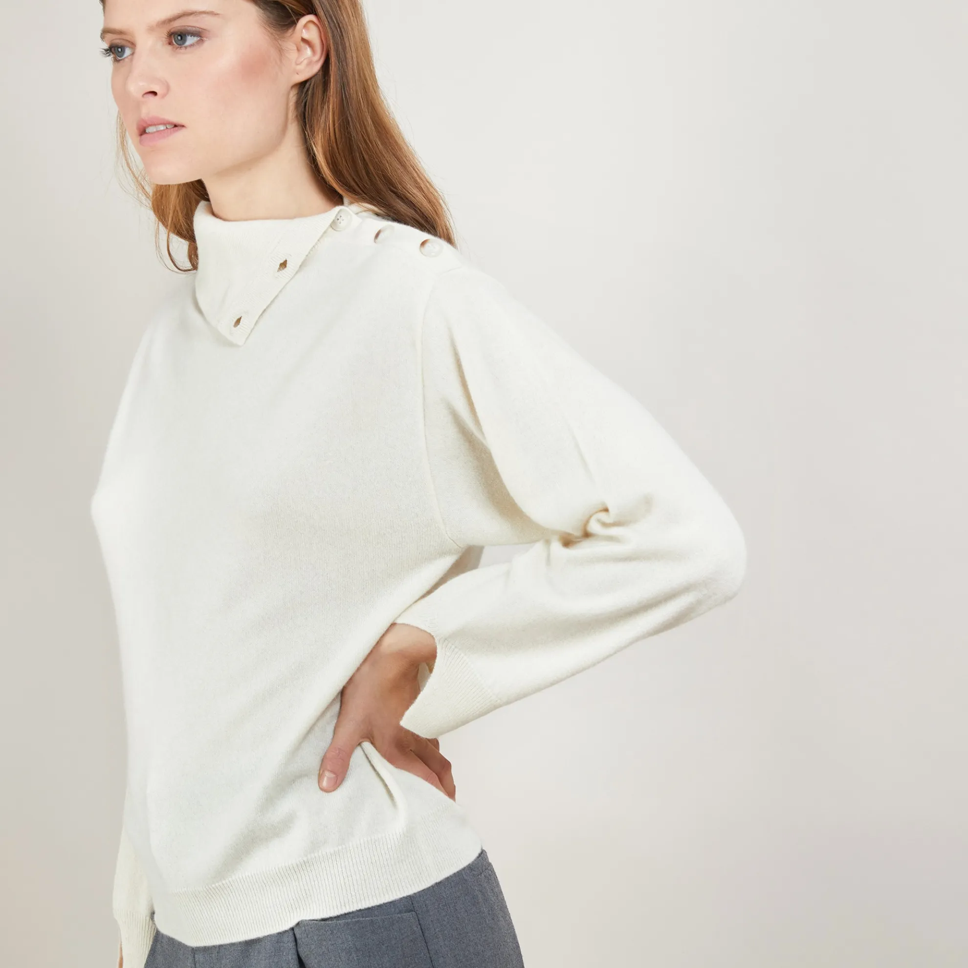 Maison Montagut Pull Col Boutonne En Cachemire - Gretel Bis>Femme Pulls