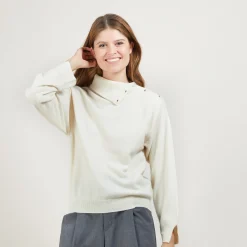 Maison Montagut Pull Col Boutonne En Cachemire - Gretel Bis><noscript><img width=