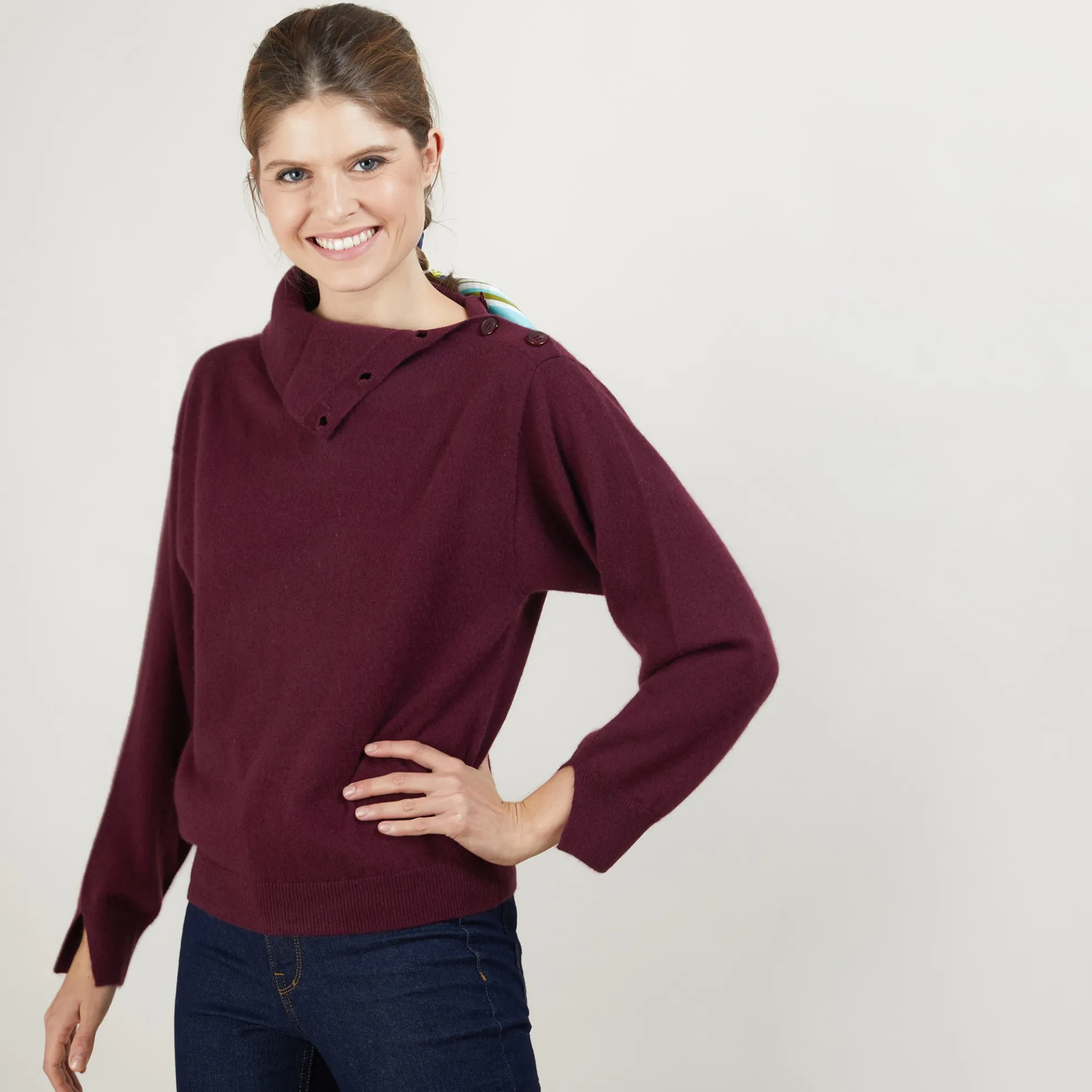 Maison Montagut Pull Col Boutonne En Cachemire - Gretel Bis>Femme Pulls
