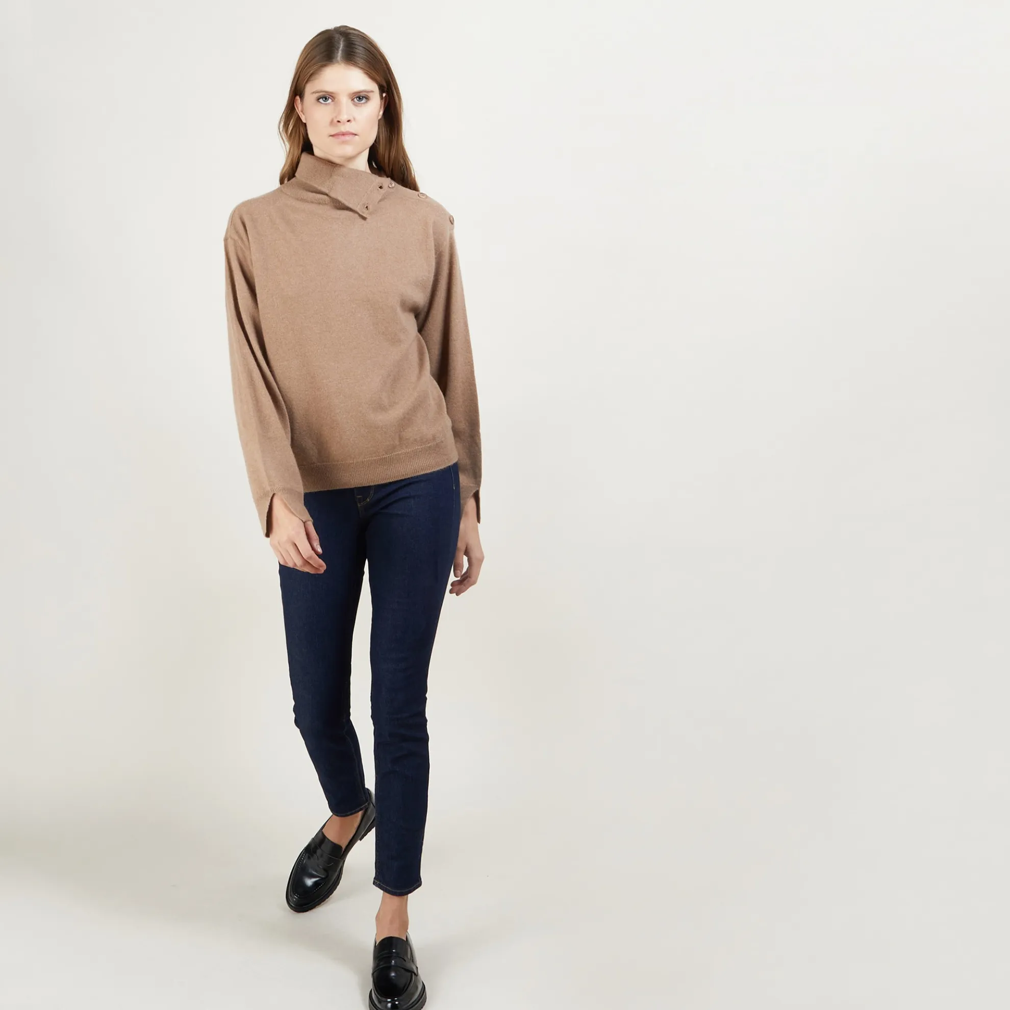 Maison Montagut Pull Col Boutonne En Cachemire - Gretel Bis>Femme Pulls