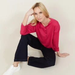 Maison Montagut Pull Col Boutonne En Lin Cachemire - Naza><noscript><img width=