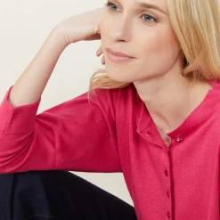 Maison Montagut Pull Col Boutonne En Lin Cachemire - Naza><noscript><img width=