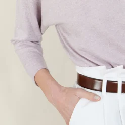 Maison Montagut Pull Col Boutonne En Lin Cachemire - Naza><noscript><img width=