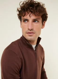 Maison Montagut Pull Col Camionneur Avec Logo En Laine Merinos - Ryan><noscript><img width=