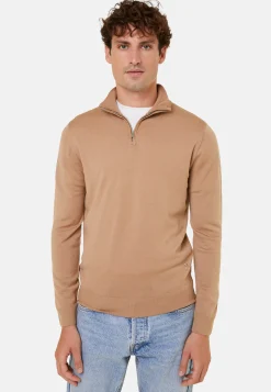 Maison Montagut Pull Col Camionneur Avec Logo En Laine Merinos - Ryan><noscript><img width=