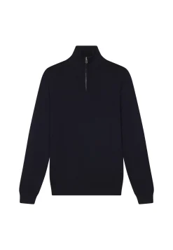 Maison Montagut Pull Col Camionneur Avec Logo En Laine Merinos - Ryan><noscript><img width=