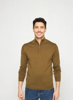 Maison Montagut Pull Col Camionneur Avec Logo En Laine Merinos - Ryan><noscript><img width=