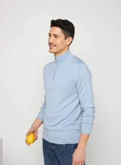 Maison Montagut Pull Col Camionneur Avec Logo En Laine Merinos - Ryan><noscript><img width=