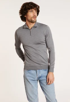 Maison Montagut Pull Col Camionneur Avec Logo En Laine Merinos - Ryan><noscript><img width=