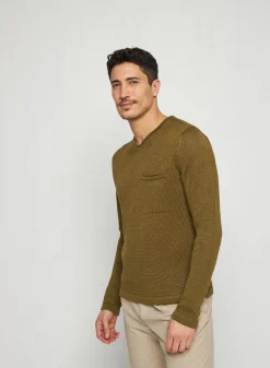 Maison Montagut Pull Col Col Tunisien En Lin - Rubin><noscript><img width=