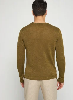 Maison Montagut Pull Col Col Tunisien En Lin - Rubin><noscript><img width=