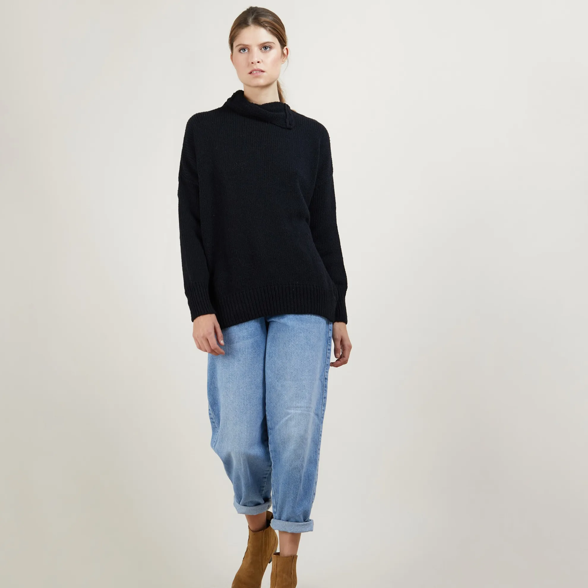 Maison Montagut Pull Col Montant Boutonne - Garry>Femme Pulls